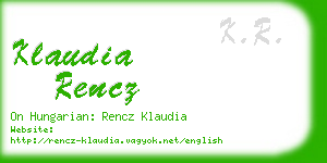 klaudia rencz business card